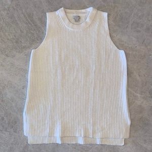 J Crew Sleeveless Sweater Tunic Cream Size small